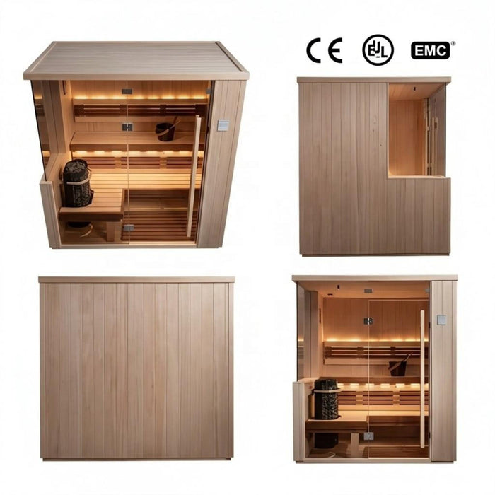 Luxury 2 Person Indoor Infrared Sauna | Hybrid Full Spectrum, Low EMF, CE Certified