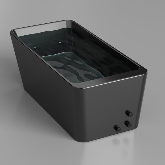 Black Acrylic Cold Plunge Tub | WiFi Control, 1-2 Person