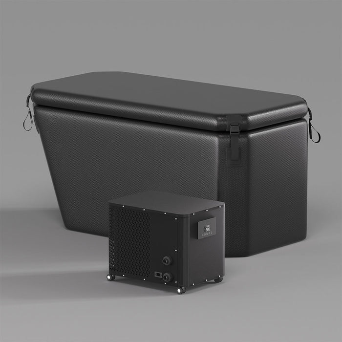 Portable Inflatable Cold Plunge Tub | Angled Black, 1 Person