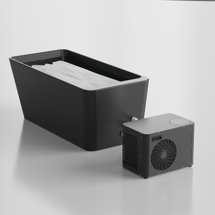 Black Acrylic Cold Plunge Tub | WiFi Control, 1-2 Person
