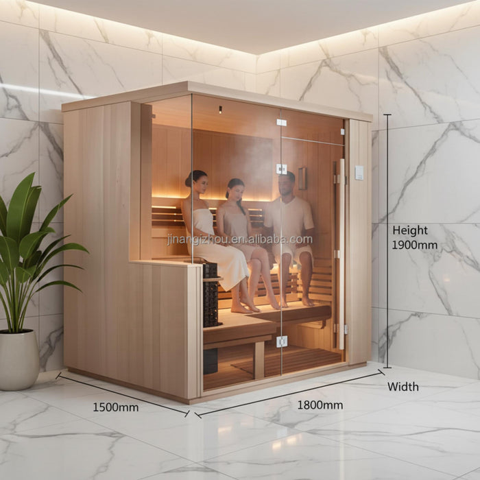 Luxury 2 Person Indoor Infrared Sauna | Hybrid Full Spectrum, Low EMF, CE Certified